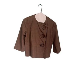 Vintage vogue couturier fashion big‎ button down jacket
